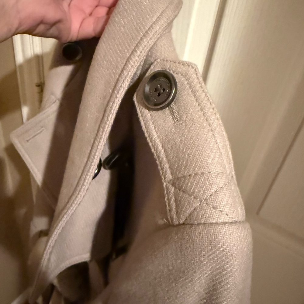Burberry Taupe Trench Coat Classic Double Breasted Design - Picture 6 of 9